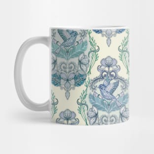 Not Even a Sparrow - hand drawn vintage bird illustration pattern Mug